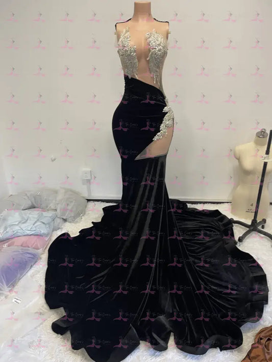 Seductive Goddess Mermaid Prom Dress(Black) 2 Dress