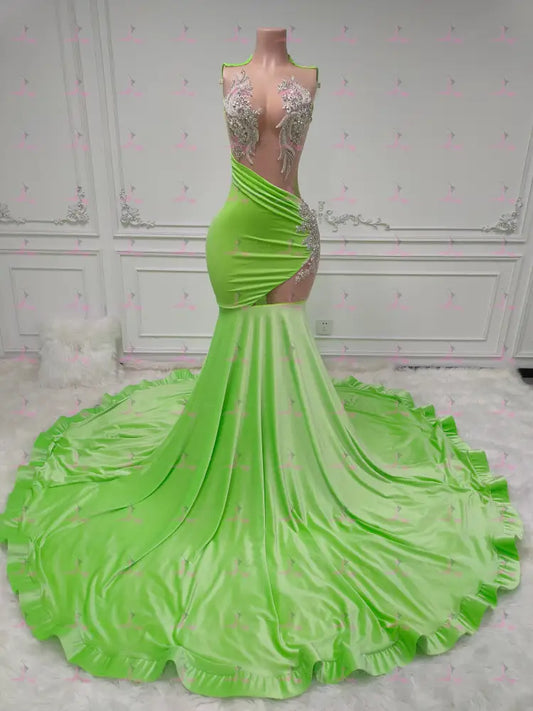 Seductive Goddess Mermaid Prom Dress(Green) 2 Dress