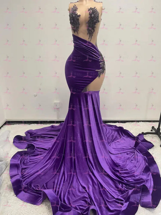 Seductive Goddess Mermaid Prom Dress(Purple) 2 Dress
